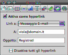 4 Inserisci l indirizzo della pagina web nel campo URL. Il pulsante Impostazioni Link Seleziona questo pulsante per disabilitare tutti gli hyperlink, in modo da poterli facilmente modificare.