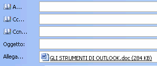 Facendo clic su questo tasto si apre la finestra per la ricerca del file da inserire nel messaggio.