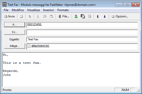 7 Utilizzo del Modulo messaggio fax di GFI FaxMaker Il modulo messaggio fax di GFI FaxMaker fornisce una serie di opzioni per l invio di fax.