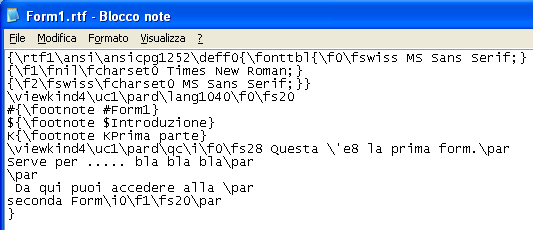 A questo punto andiamo alla fine del file e cancelliamo l ultimo spazio dopo la parentesi graffa (Wordpad alla fine del file aggiunge sempre uno spazio.