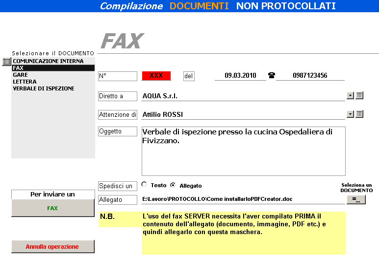 I modelli possono essere di tre tipi: 1. Un unico destinatario; 2. Più destinatari sullo stesso documento con possibilità di generare dei sub-protocolli; 3.