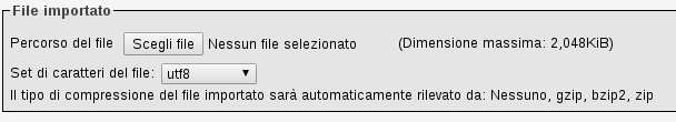 2.1.4 Creazione DB in Mysql Ultimo step per la creazione effettiva del database è l importazione nel DBMS dello script SQL visto nel paragrafo precedente: di seguito viene illustrata in massima