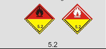 Etichette di pericolo e Caratteristiche di pericolosità Ulteriori istruzioni placche marcature (1) (2) (3) autoreattive che possono subire una decomposizione esotermica se viene fornito calore, se in