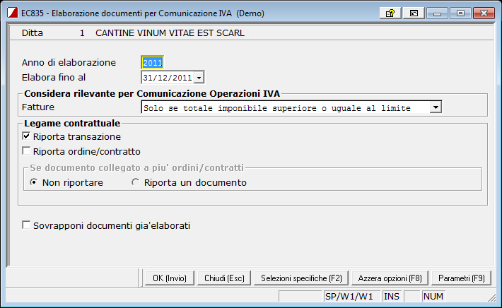 Versione aggiornata il 02 Aprile 2012 SPRING SQ COMUNICAZIONE OPERAZIONI IVA NON INFERIORI A 3000 EURO PER L ANNO 2011 PREREQUISITI *** ACCERTARSI CON L ASSISTENZA DI AVERE INSTALLATO LE ULTIME