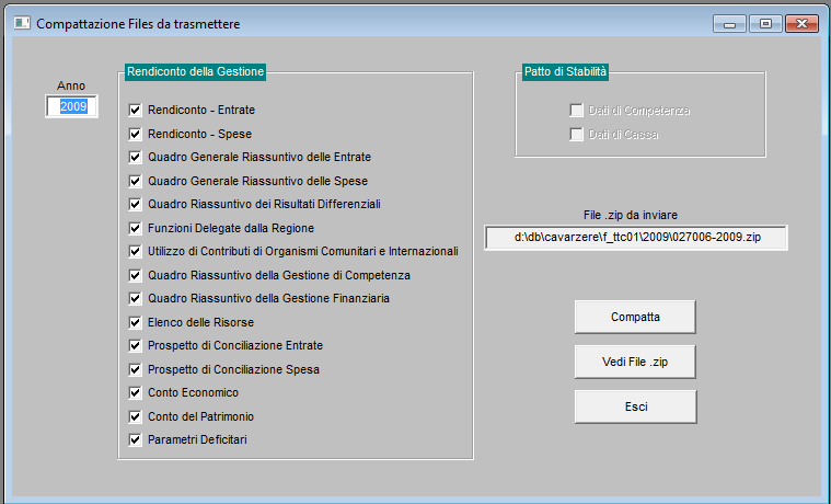 INVIO TELEMATICO ALLA CORTE DEI CONTI Questo modulo facilita notevolmente le operazioni di preparazione del file contenente i prospetti da inviare alla Corte dei Conti.