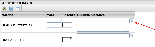 Ovviamente il giudizio potrà essere sempre rifinito e completato con elementi personalizzati dal docente prima del salvataggio.