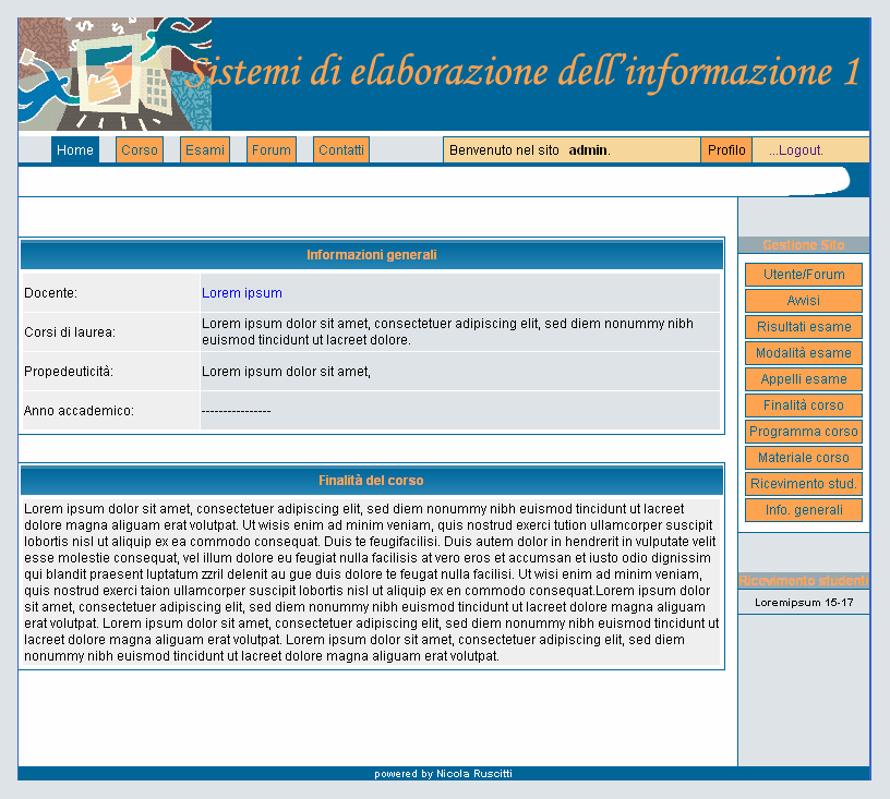 3. Applicazione metodologia - fase 4 Pagina relativa alla home