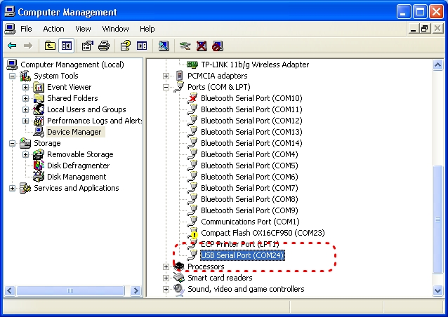 Selezionare la porta COM Una volta avviato il programma di installazione, vengono identificate le porte COM attualmente disponibili sul PC.
