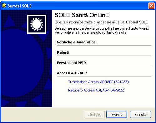 2.5 Recupero Accessi ADI/ADP Oltre all'invio delle prestazioni, è possibile recuperare e visualizzare le informazioni relative agli accessi ADI/ADP.