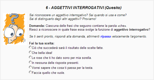 Figura 5 Schermata principale del quiz Test completi: sono delle simulazioni realistiche dei test d ingresso delle passate edizioni.