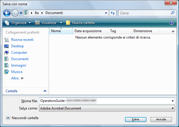 Capitolo 5 Download del manuale Per questo scanner viene fornita, in aggiunta a questo manuale, la Guida dell operatore (PDF), che contiene informazioni relative alle impostazioni dello scanner, alla