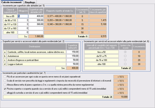 Oneri concessori 167 Come specificato precedente è possibile impostare tutti i dati manualmente deselezionando l'apposita casella Determinazione automatica presente nella pagina Riepilogo del calcolo.