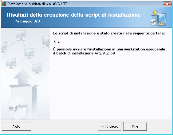 8.2.3. Completamento Se la creazione dello script è stata eseguita correttamente, verrà visualizzata una finestra di dialogo simile a questa.