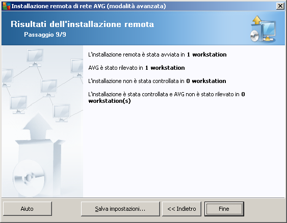 Il pulsante Salva impostazioni consente di salvare la configurazione precedentemente selezionata.