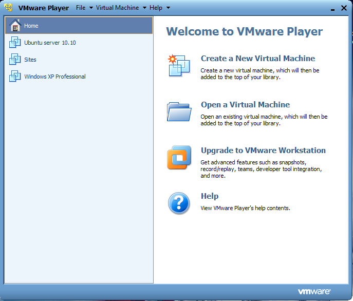 6.3.6 Vmware: creare un virtual machine con OS Ubuntu Una volta installato il software di virtualizazzione, creare una macchina virtuale diventa abbastanza semplice.