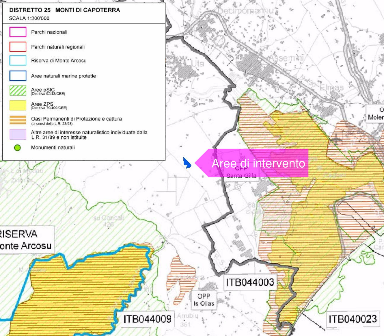 Impianto fotovoltaico Solar UTA in area CACIP Comune di Uta (CA) Figura 4 Aree di