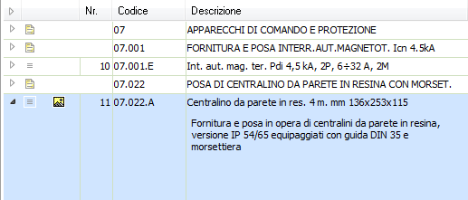 Sigma - Computo metrico e contabilità Nuova griglia del computo con funzionalità avanzate In Sigma 2012 è presente la nuova griglia del computo che presenta una serie di nuove funzionalità di