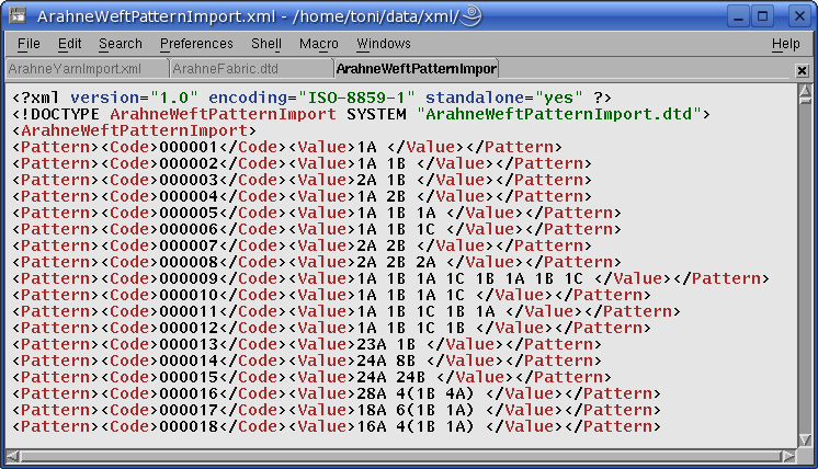 Manuale dell'utente posizionate il file DTD nella stessa locazione del corrispondente file XML, alcuni browser possono verificare la correttezza della struttura del file XML, e mostrare la struttura