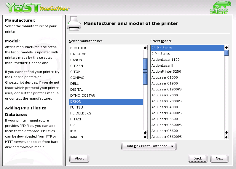 Ghostscript con impostazioni predefinite. Se necessario, questa configurazione può essere modificata in un apposita maschera.