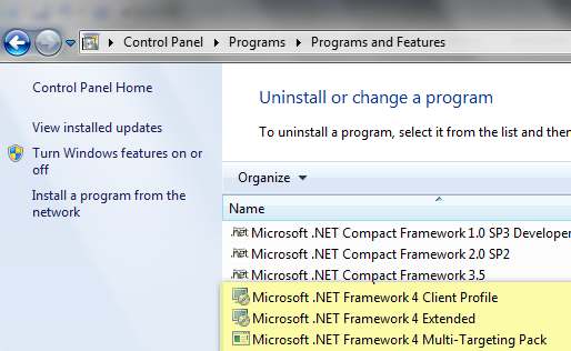 1.3.1 Microsoft.Net Framework 4.0 sul server Come già anticipato con la 1/2011, da questa versione il.net Framework 4.0 è diventato un componente di sistema necessario per la parte server. n.b.