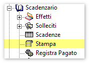 5 Scadenzario 5.1 Stampe Tra le varie stampe disponibili per lo scadenzario, ne sono state modificate alcune ed ne è stata aggiunta una di nuova. 5.1.1 Modifiche a Scadenzario Banca È stato leggermente rivisto il layout ed aggiunto il totale finale.