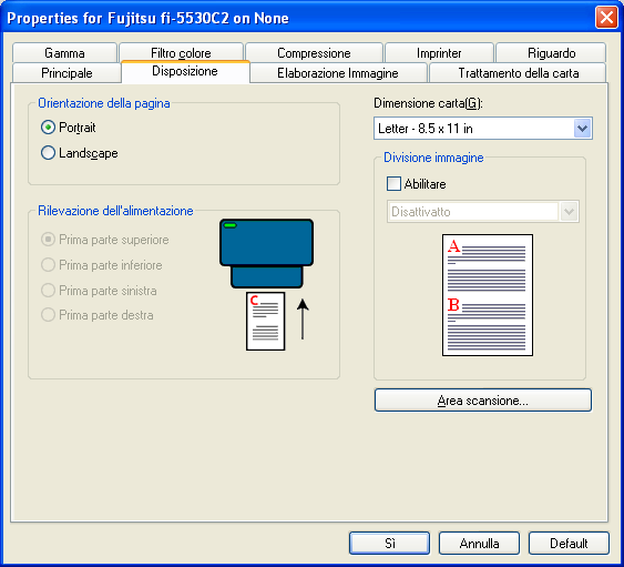 1.4 Come utilizzare il driver dello scanner Luminosità Si può impostare la luminosità dell intera immagine. Specificare un numero da 1 (più scuro) a 255 (più luminoso) come valore più luminoso.