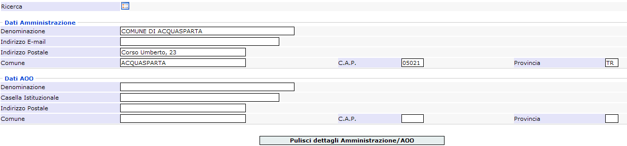 Scegliendo Amministrazioni si avrà accesso alla banca dati delle Pubbliche Amministrazioni, che viene periodicamente aggiornata in automatico dal sistema attraverso l indice telematico PA.