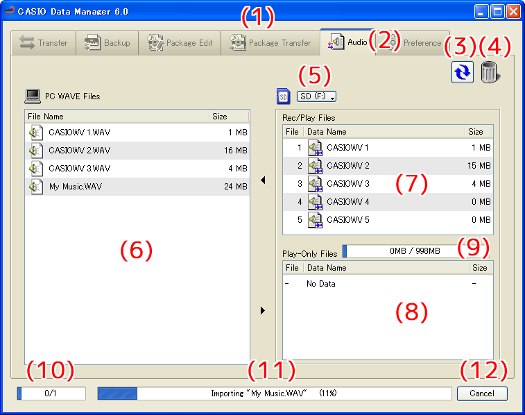 Contenuto della schermata Gli esempi mostrano le immagini delle schermate di Windows XP.