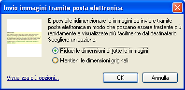 >.47 Ridurre automaticamente dimensioni Immagine per inviarla con mail Apri la cartella + Posiziona il puntatore sopra l'immagine da inviare mediante posta elettronica + tasto destro + Invia a +