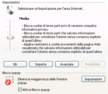 Se necessario, fare clic sulla scheda Generale: nella finestra che compare (qui a fianco) fare clic sul pulsante Elimina, nella sezione Cronologia esplorazioni Nella schermata che compare vengono