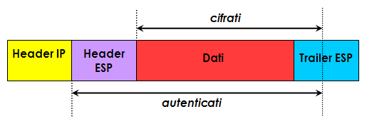 4.4 IPSec L algoritmo AH è più semplice dell ESP e quindi garantisce meno sicurezza ma introduce un minore overhead permettendo maggiore performance. 4.4.2 ESP In principio prevedeva solo la confidenzialità ma successivamente ha integrato meccanismi di autenticità e integrità.