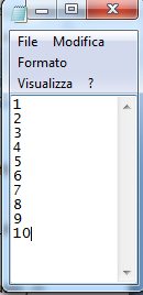 Una volta dati questi file di input, il sistema restituirà cinque file di output ; di cui: - Uno contenente i file di output ( nella directory specificata nel file relativo ai parametri di test ); -