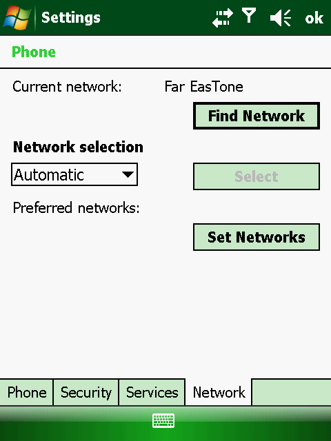 Cambiare le impostazioni di rete Toccare la scheda Network (Rete).