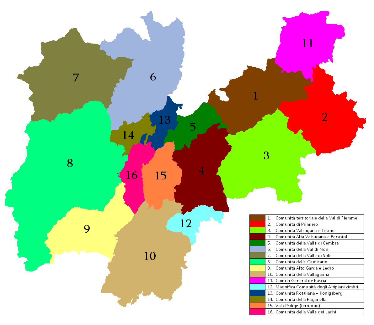 14 - CONTESTO Figura 3. Le Comunità di Valle In Italia, l autorità fiscale primaria è il governo centrale.