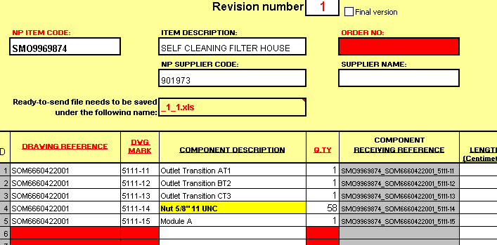 Nella colonna "Delivery" del LISL, inserire la data in cui il materiale è pronto per essere raccolto da parte di un corriere, come indicato sull ordine di acquisto INCOTERM (Figura 17).