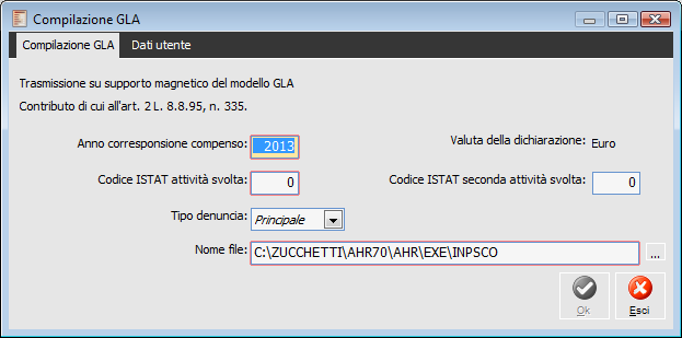 R I T E N U T E 7. 0 - A D H O C R E V O L U T I O N Compilazione GLA La circolare INPS n. 16 del 24 gennaio 2001 ha modificato il modello GLA/D.