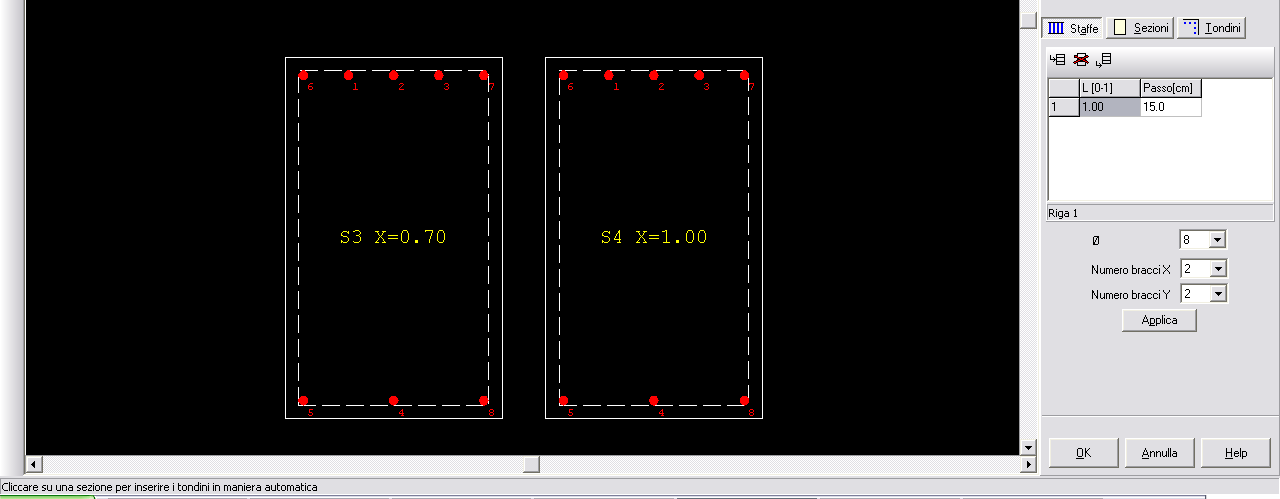 1.4 Input delle armature Al fine di operare il calcolo della vulnerabilità sismica è necessario introdurre in FaTAe, per ogni elemento strutturale, le armature presenti.