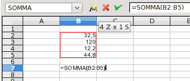 Inserimento delle spese mensili Cominciamo ad inserire valori dalla cella B2 fino alla cella B5 Per far questo, selezioniamo la cella B2 Inseriamo quindi i valori e premiamo INVIO per confermare il