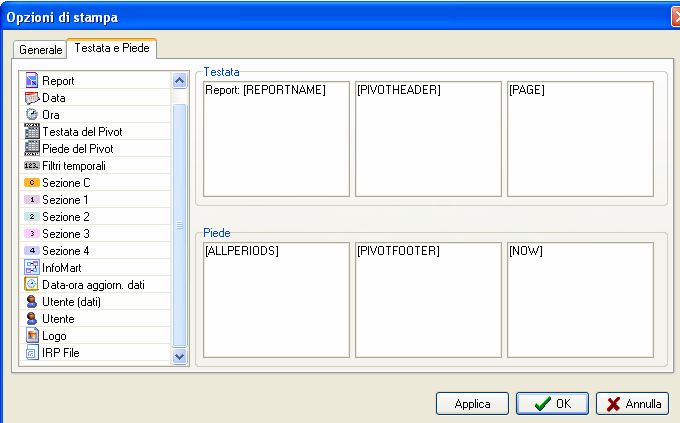 Il check box Mostra dettagli selezione PickList permette di visualizzare nell intestazione del report i codici dei valori selezionati in un filtro semplice.
