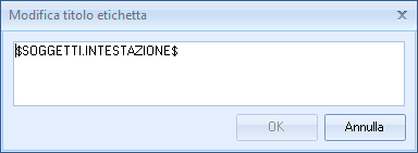 Strumenti 163 permette di gestire le seguenti proprietà: - Titolo: si può decidere se inserire una semplice etichetta, quindi testo fisso semplicemente digitandolo oppure un campo dati quindi testo