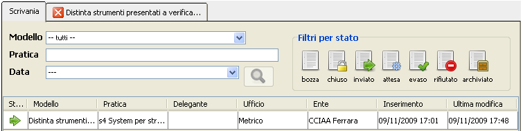 Invio - 2 Il sistema spedisce la pratica e genera in automatico 2 e-mail: una indirizzata al mittente dandogli conferma dell avvenuto recapito e l altra all ufficio preposto alla ricezione del