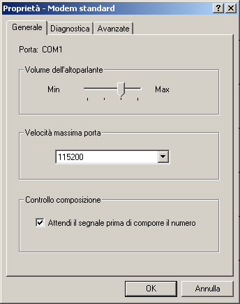 L'esempio del collegamento ad Internet attraverso le linee telefoniche analogiche (PSTN) La configurazione dei parametri del modem nel sistema operativo Win2000 L'esempio del collegamento ad