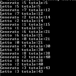 + Esecuzione 27 I due thread risultano sincronizzati Siamo riusciti a simulare il comportamento della