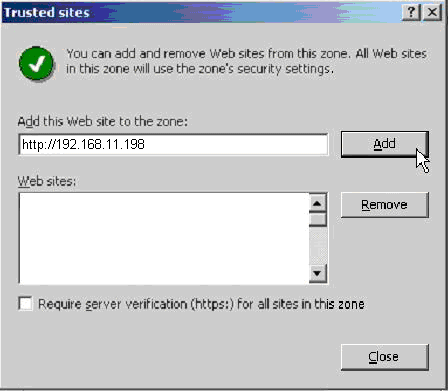 Enter the DVR address into the blanks shown in picture, and click add. (This address is only for demonstration. Please use the IP address linked to your on-site DVR.