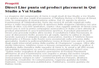 SETTORE ASSICURATIVO DIRECT LINE ASSICURAZIONE.