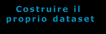 Costruire il proprio dataset (1) Filter by area WFS: Web Feature Service a c b d Coordinate a. (420000;4570000) b. (765000;4570000) c.