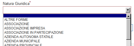 Comprende tutte le informazioni anagrafiche relative ad una persona giuridica e sono raggruppate per: Anagrafica: a sua volta formata da: Denominazione: inserire la Denominazione.