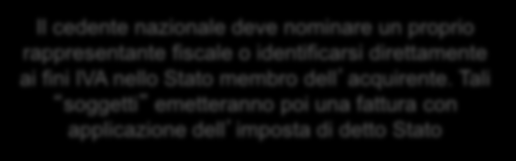 Le cessioni a destino Cessioni intracomunitarie di beni da installare (art. 41, comma 1, lett. c, del D.L. n. 331/1993) PAG.