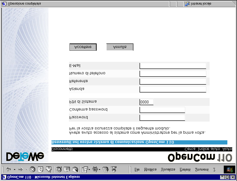 OpenCom 110: Dialogo di accesso Terminare la configurazione 1. Dopo aver inserito tutte le impostazioni nel Configuratore, dovete salvare la configurazione.