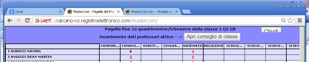 Il Coordinatore è un utente con maggiori privilegi, rispetto al Docente: può infatti vedere tutte le materie della classe, controllare lo stato di inserimento delle proposte di voto, e gestire le